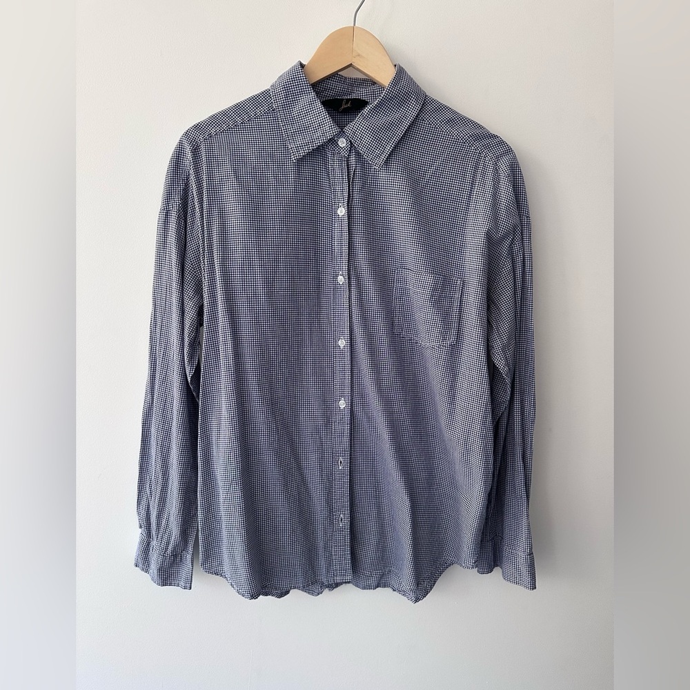 Jack | M | Blue Micro-Gingham Button-down Shirt